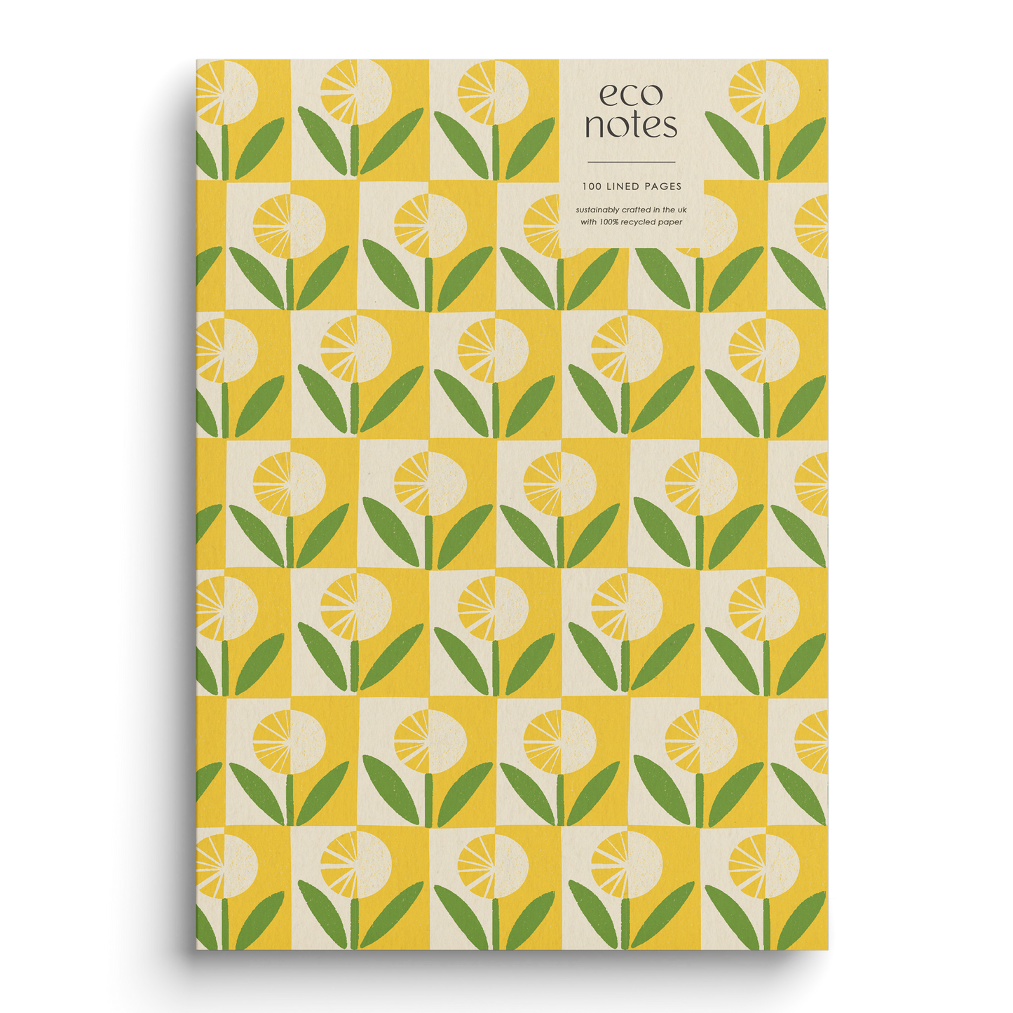 Geo Dandelion Wildflower Recycled Notebook