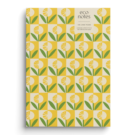 Geo Dandelion Wildflower Recycled Notebook