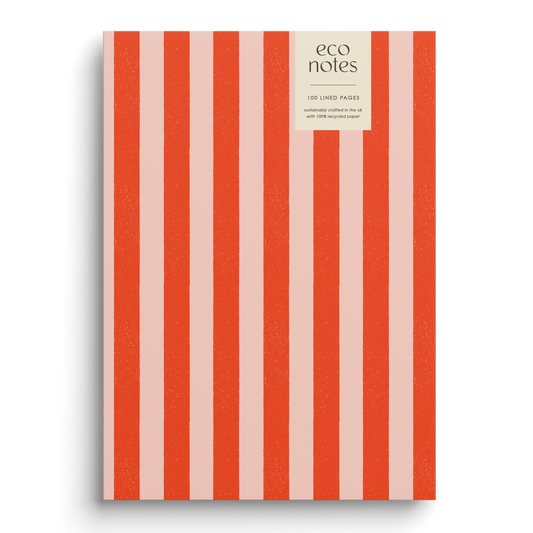 Candy Stripe Recycled Notebook