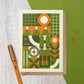 Hiking Geometric Reusable Art Card