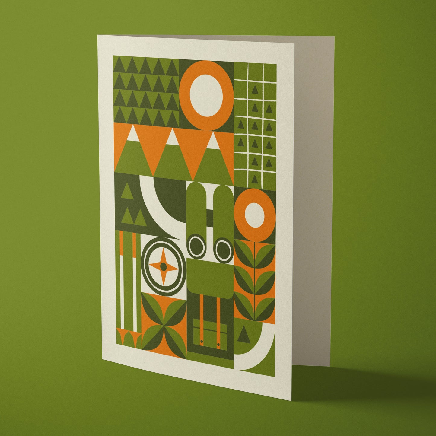 Hiking Geometric Reusable Art Card