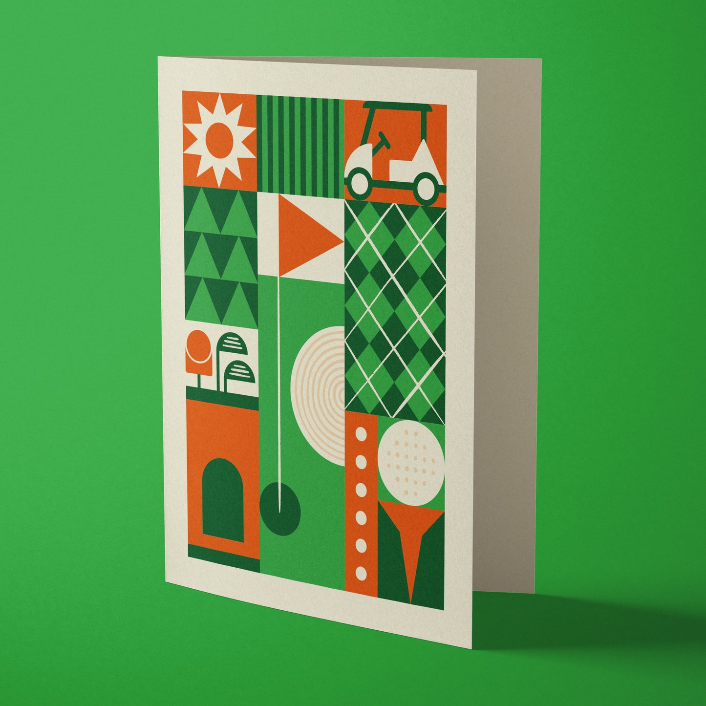 Golf Geometric Reusable Art Card