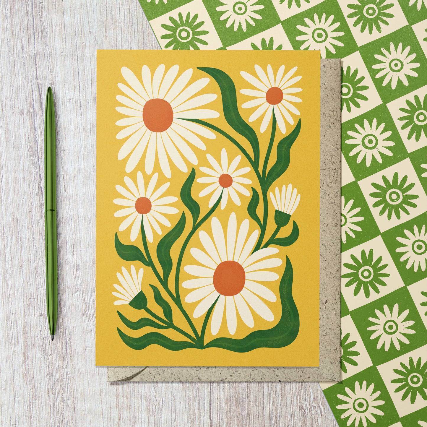 Ox-Eye Daisy Reusable Art Card