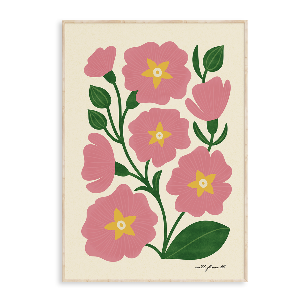 Primrose Wildflower Art Print – Bird &amp; Co Studio