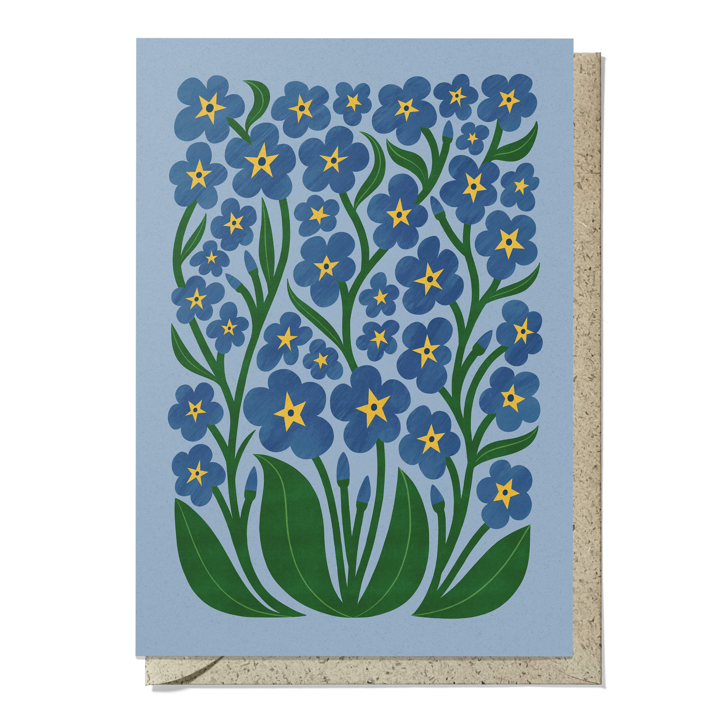 Forget Me Not Reusable Art Card