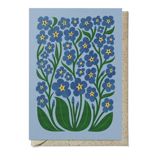 Forget Me Not Reusable Art Card