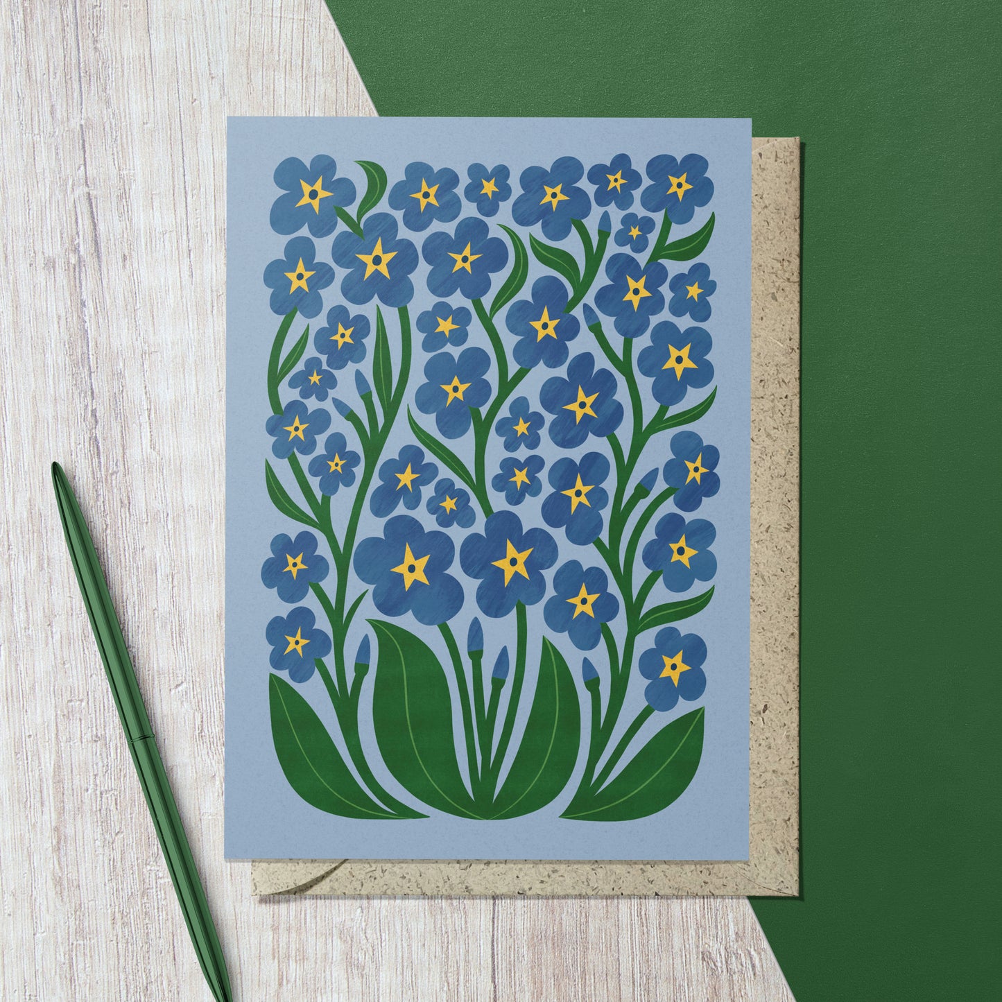 Forget Me Not Reusable Art Card