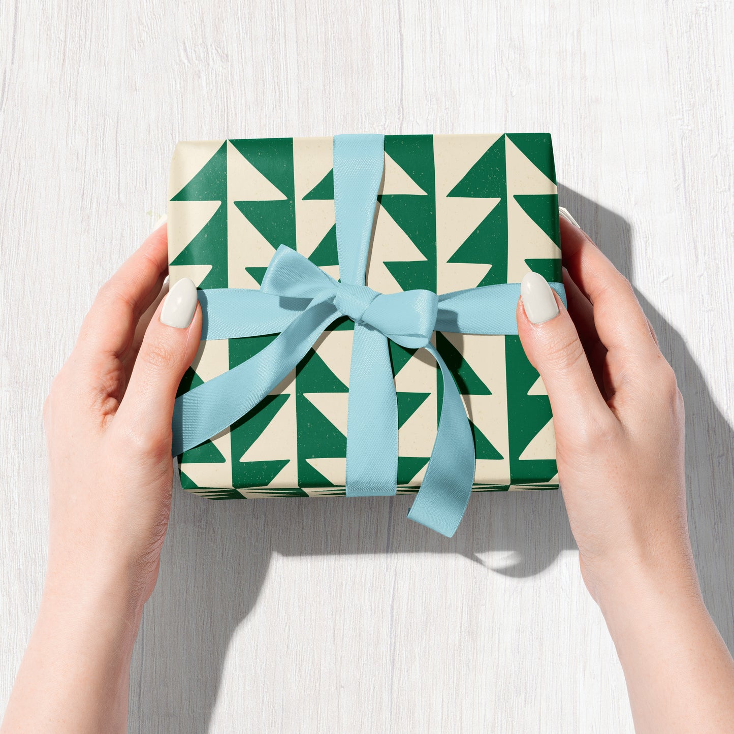 Geo Pines Christmas Eco Gift Wrap