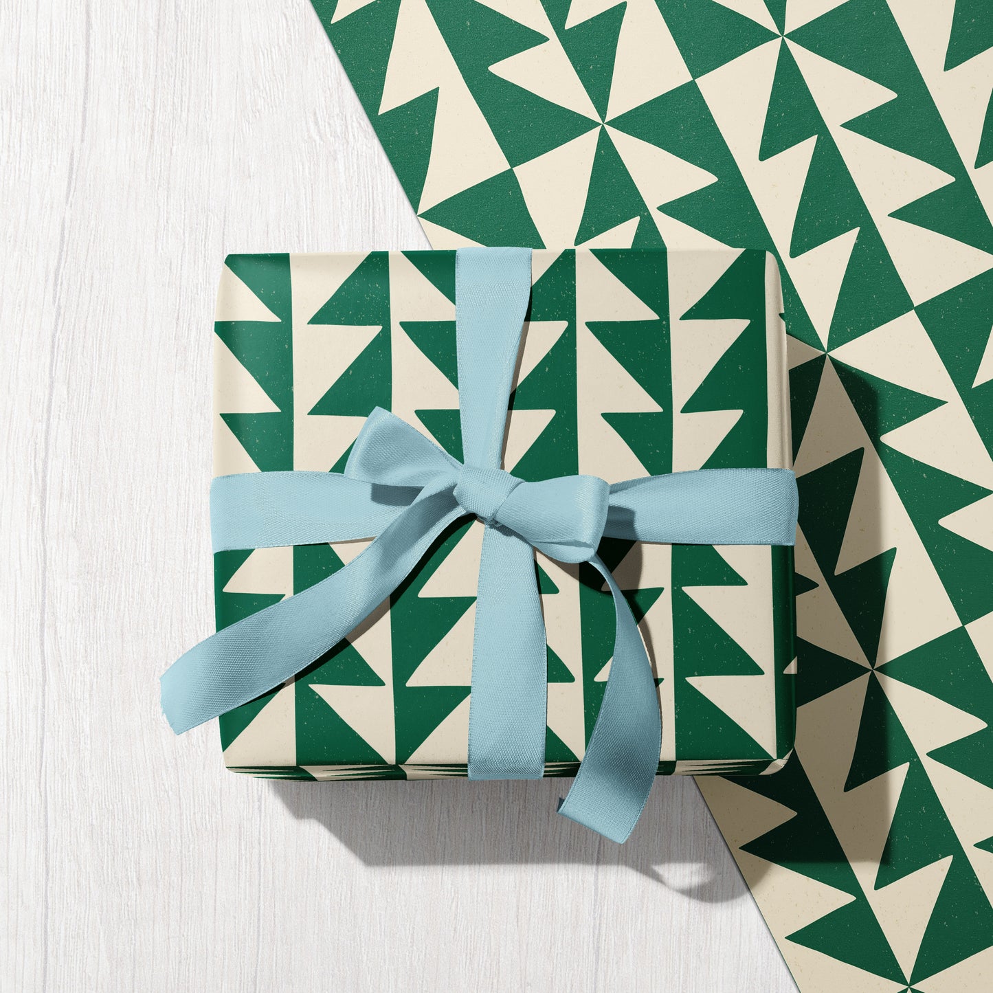 Geo Pines Christmas Eco Gift Wrap