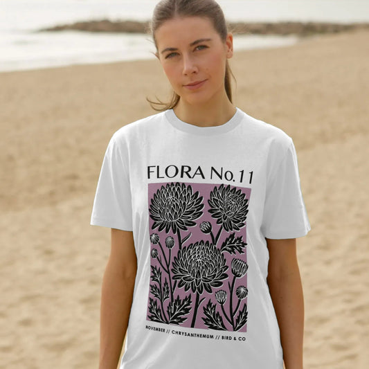 November Chrysanthemum – Unisex Birth Flora Tshirt (Colour)