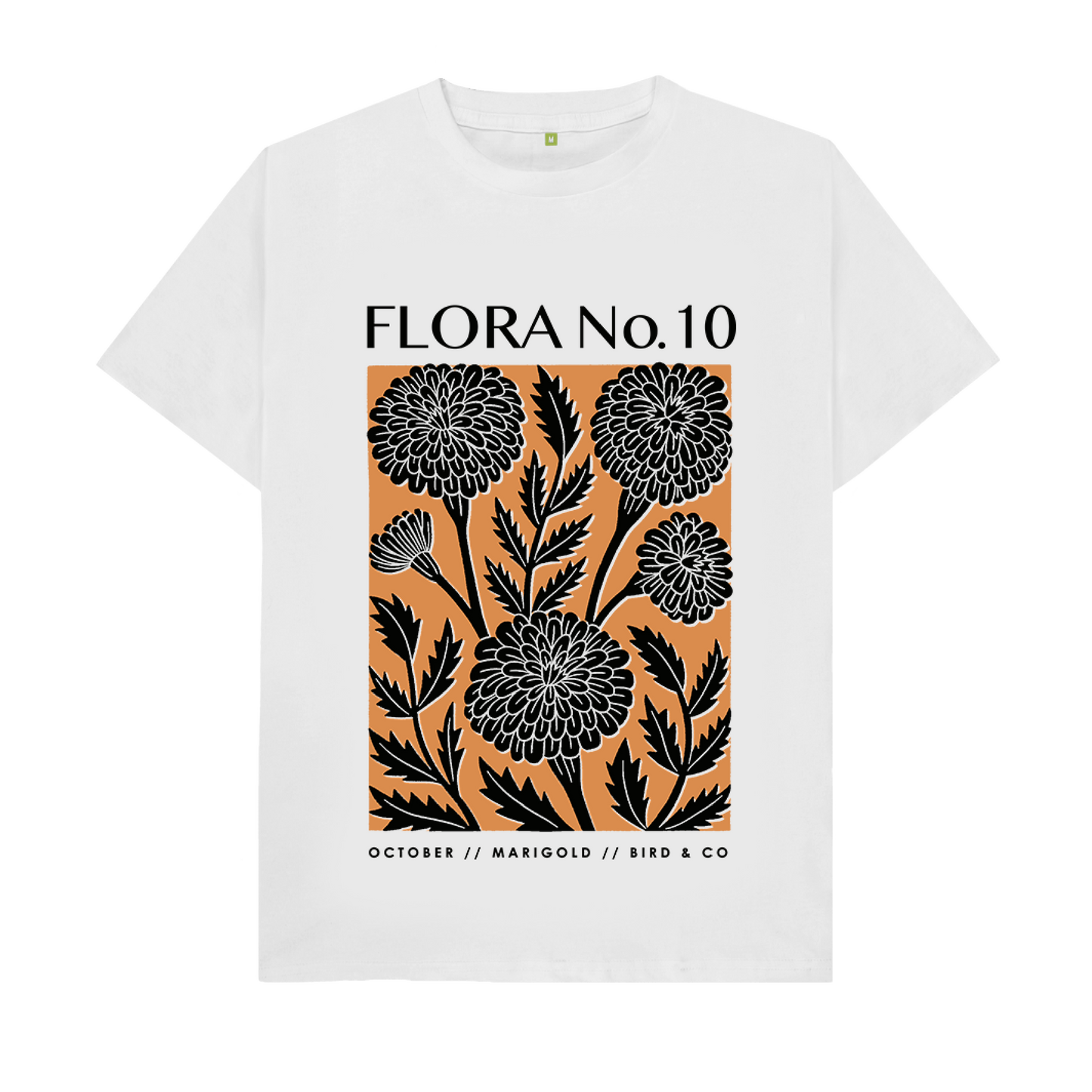 October Marigold – Unisex Birth Flora Tshirt (Colour)
