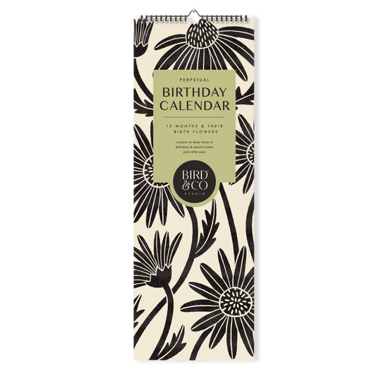 Birth Flower Perpetual Slim Wall Calendar