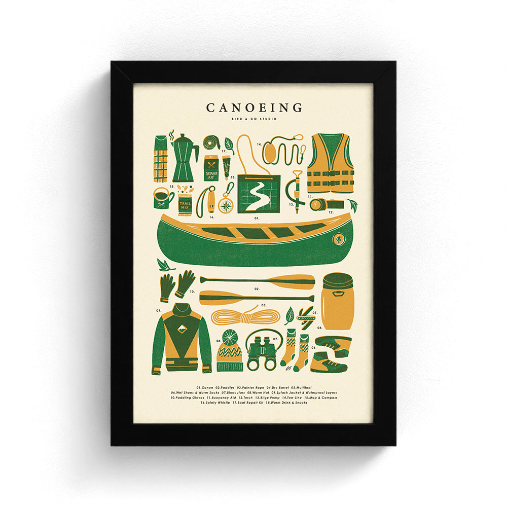 Canoeing Kit Art Print