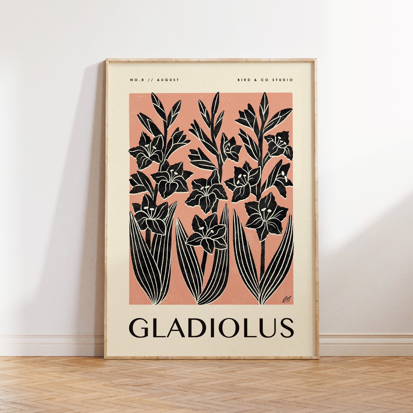 August Gladiolus Art Print
