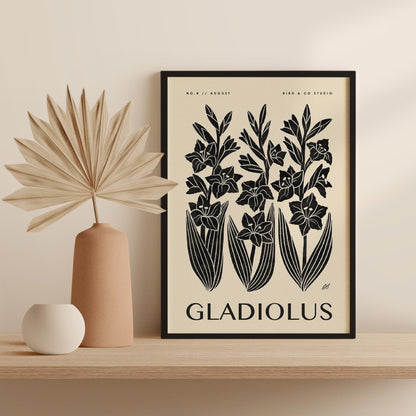 August Gladiolus Art Print