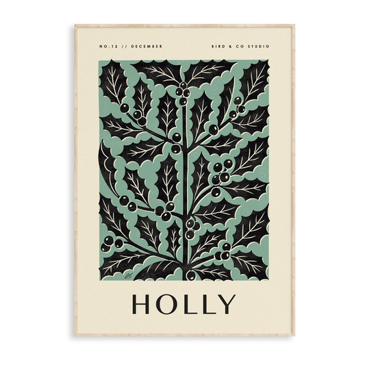 December Holly Art Print