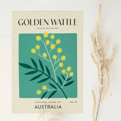 Golden Wattle of Australia Art Print