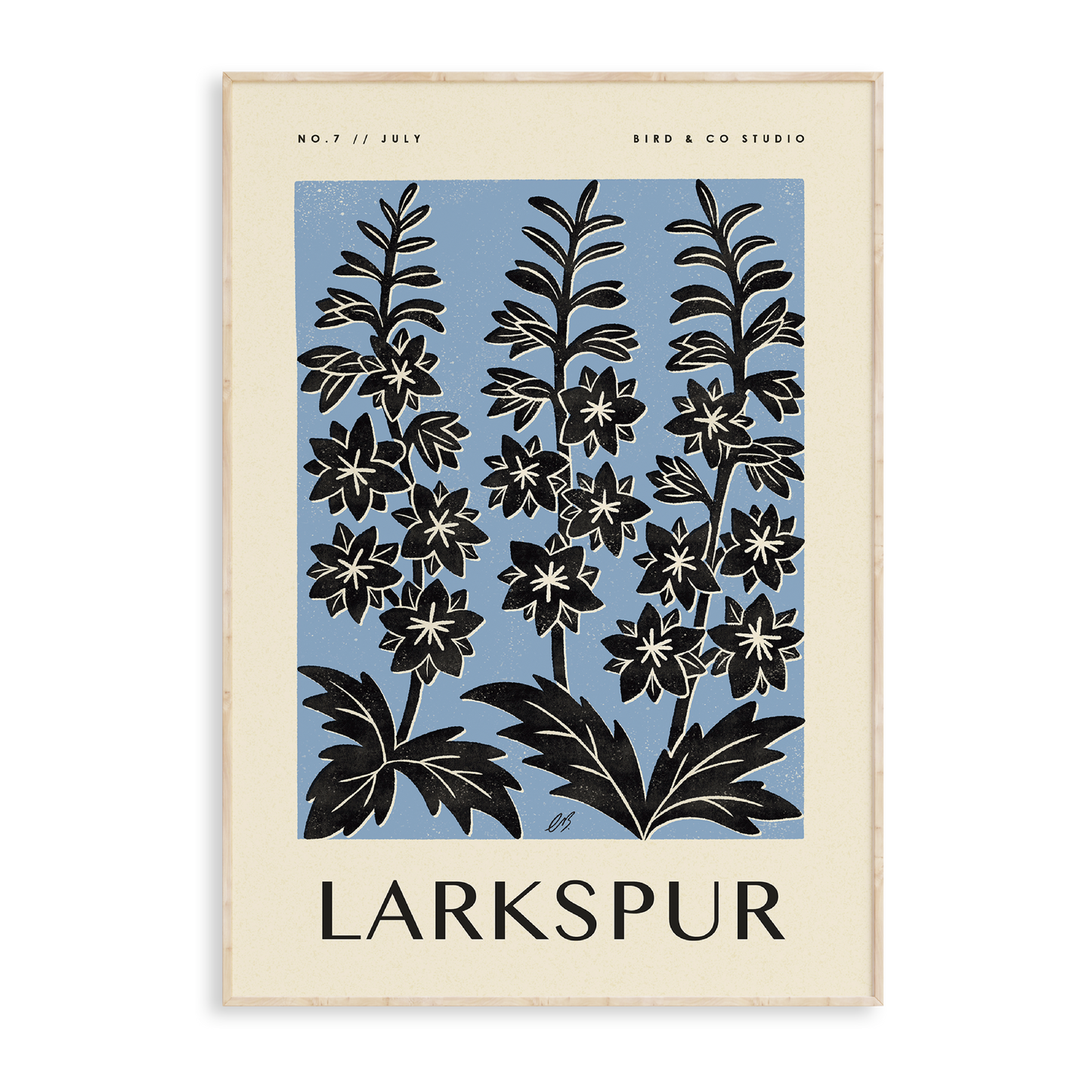 July Larkspur Art Print
