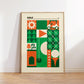 Golf Geometric Art Print