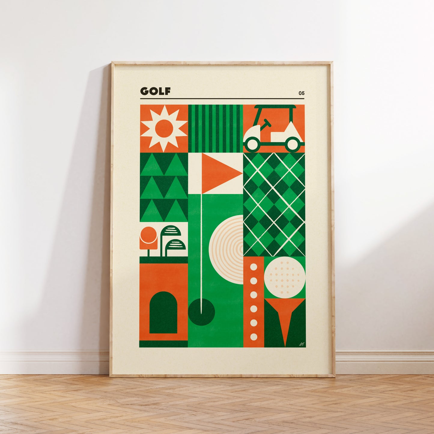 Golf Geometric Art Print