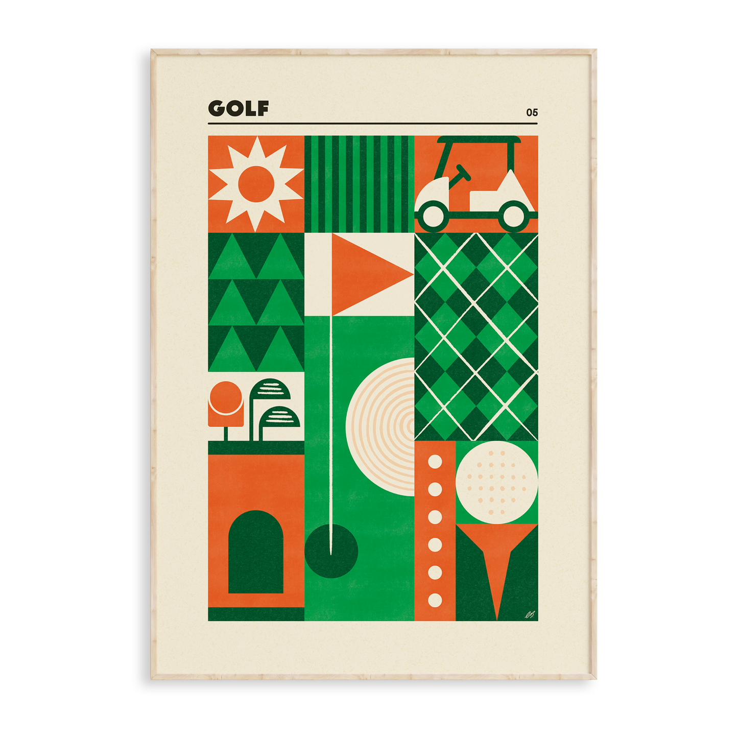 Golf Geometric Art Print