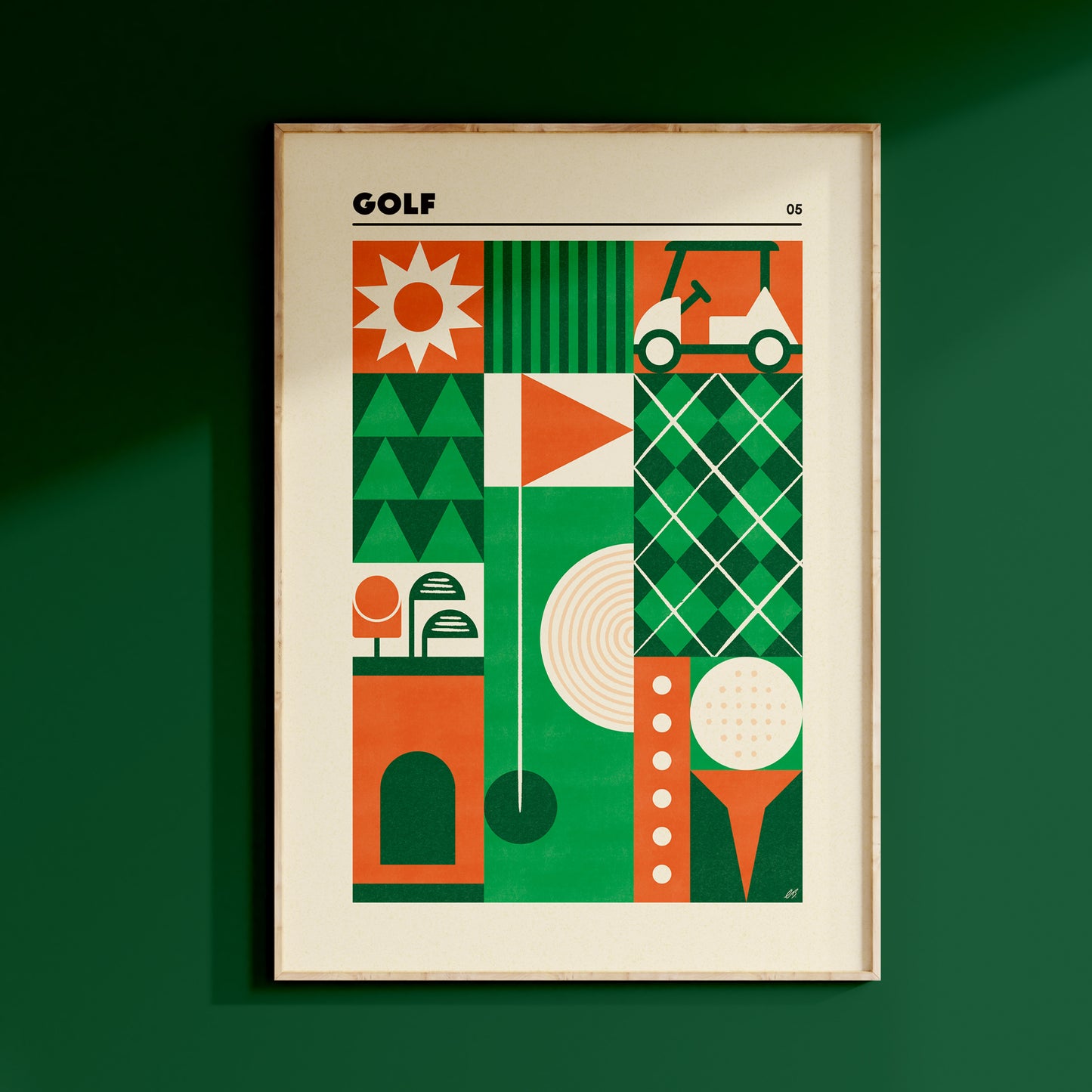 Golf Geometric Art Print