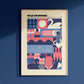 Wild Swimming Geometric Art Print