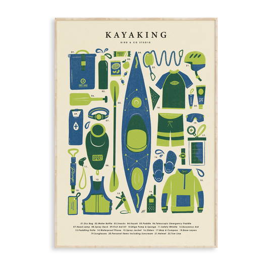 Kayaking Kit Art Print
