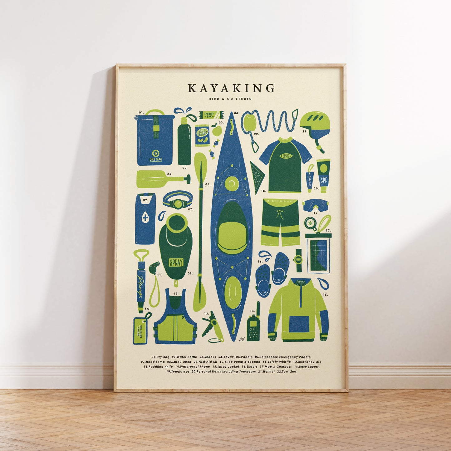 Kayaking Kit Art Print