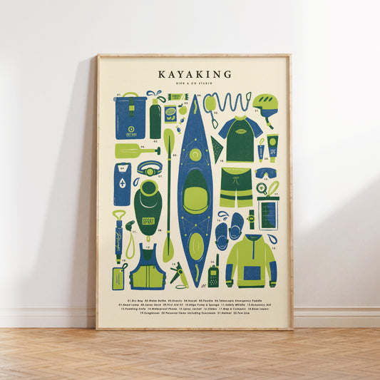 Kayaking Kit Art Print