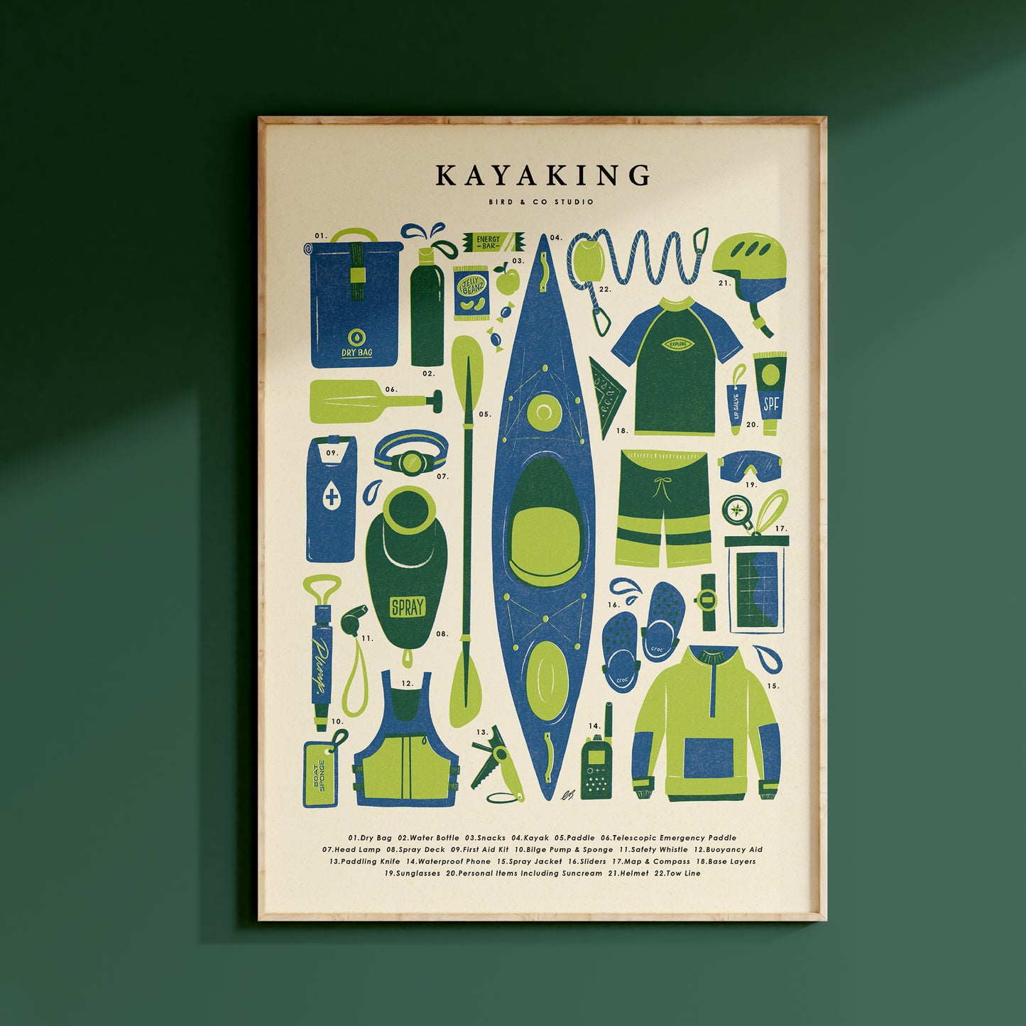 Kayaking Kit Art Print