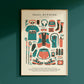 Trail Running Kit Art Print
