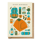 Wild Camping Kit Birthday Card