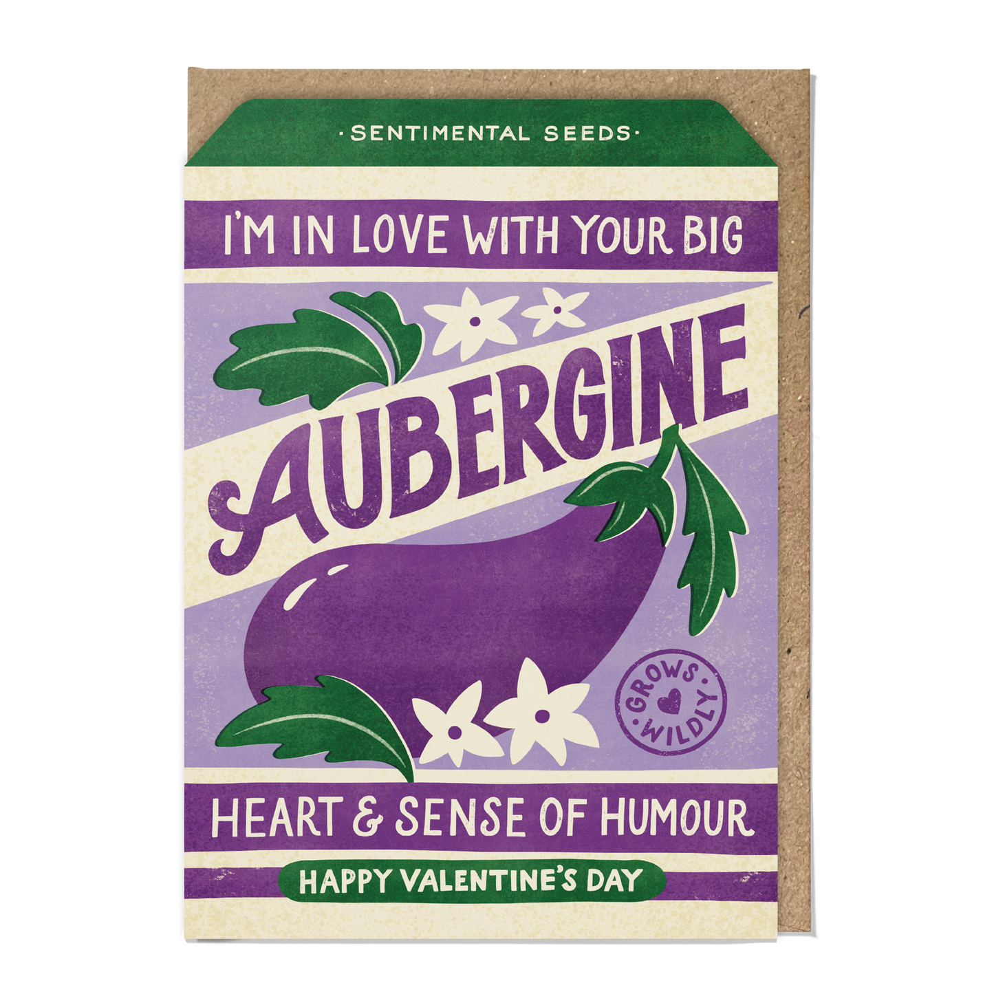 Aubergine Seed Greeting Card