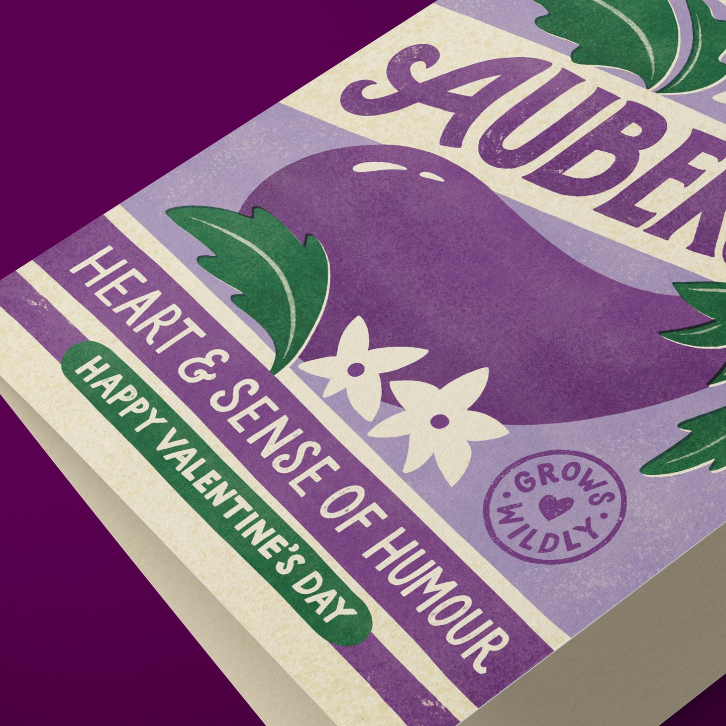 Aubergine Seed Greeting Card