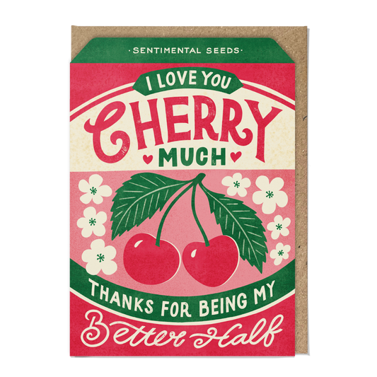 Cherry Seed Greeting Card