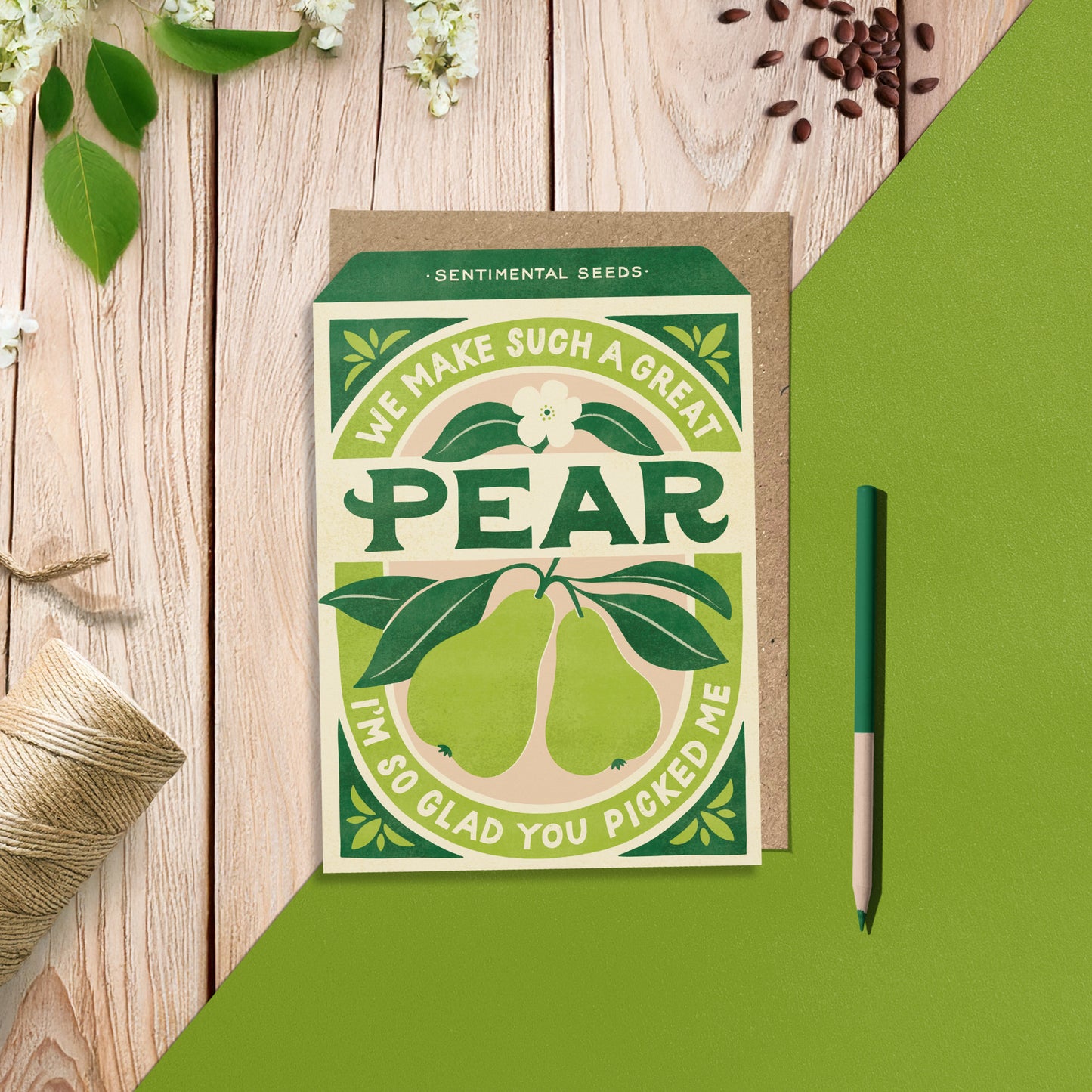 Pear Seed Greeting Card