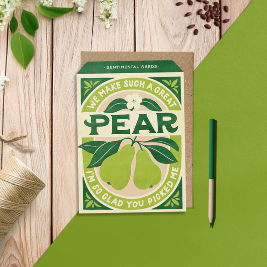 Pear Seed Greeting Card