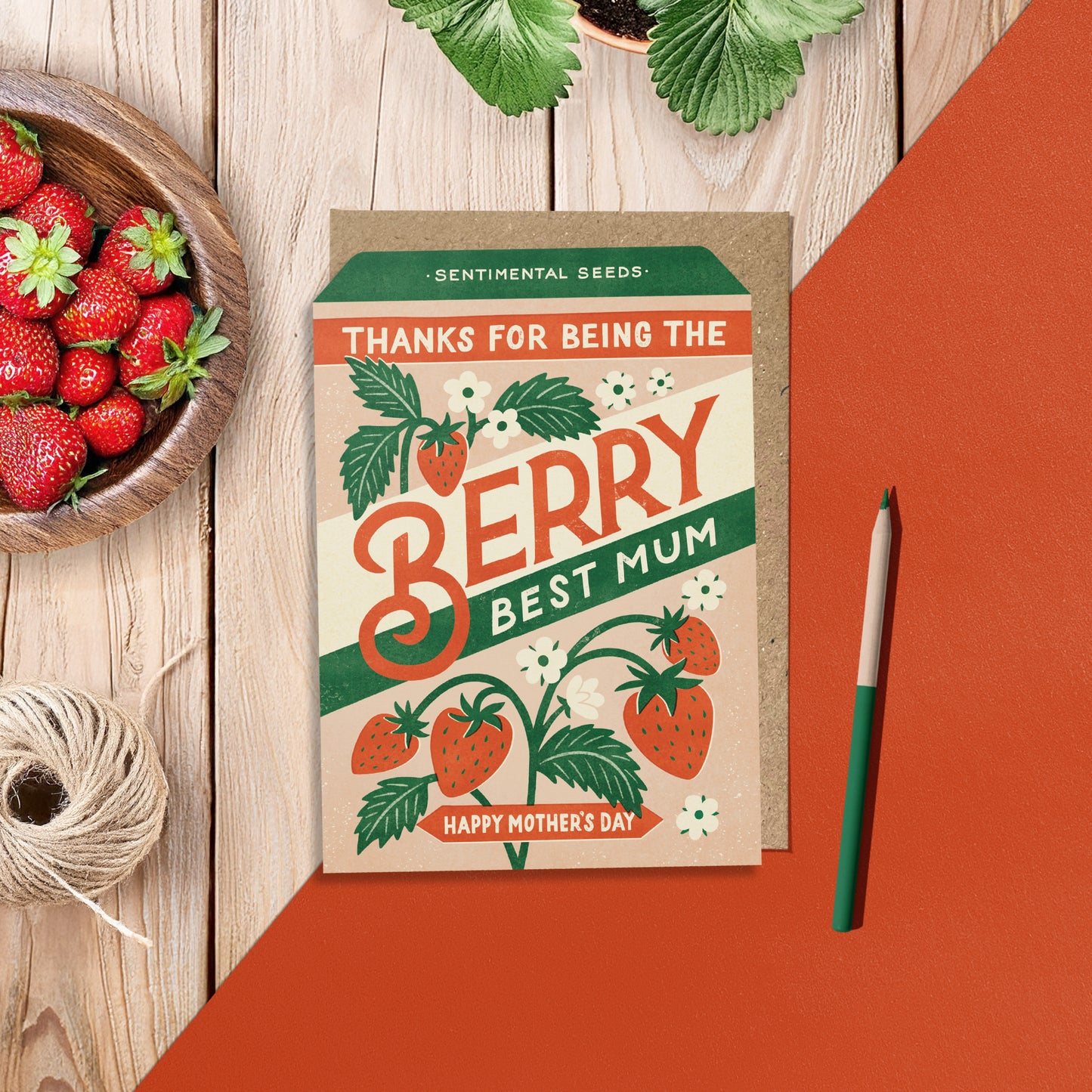 Strawberry Seed Greeting Card