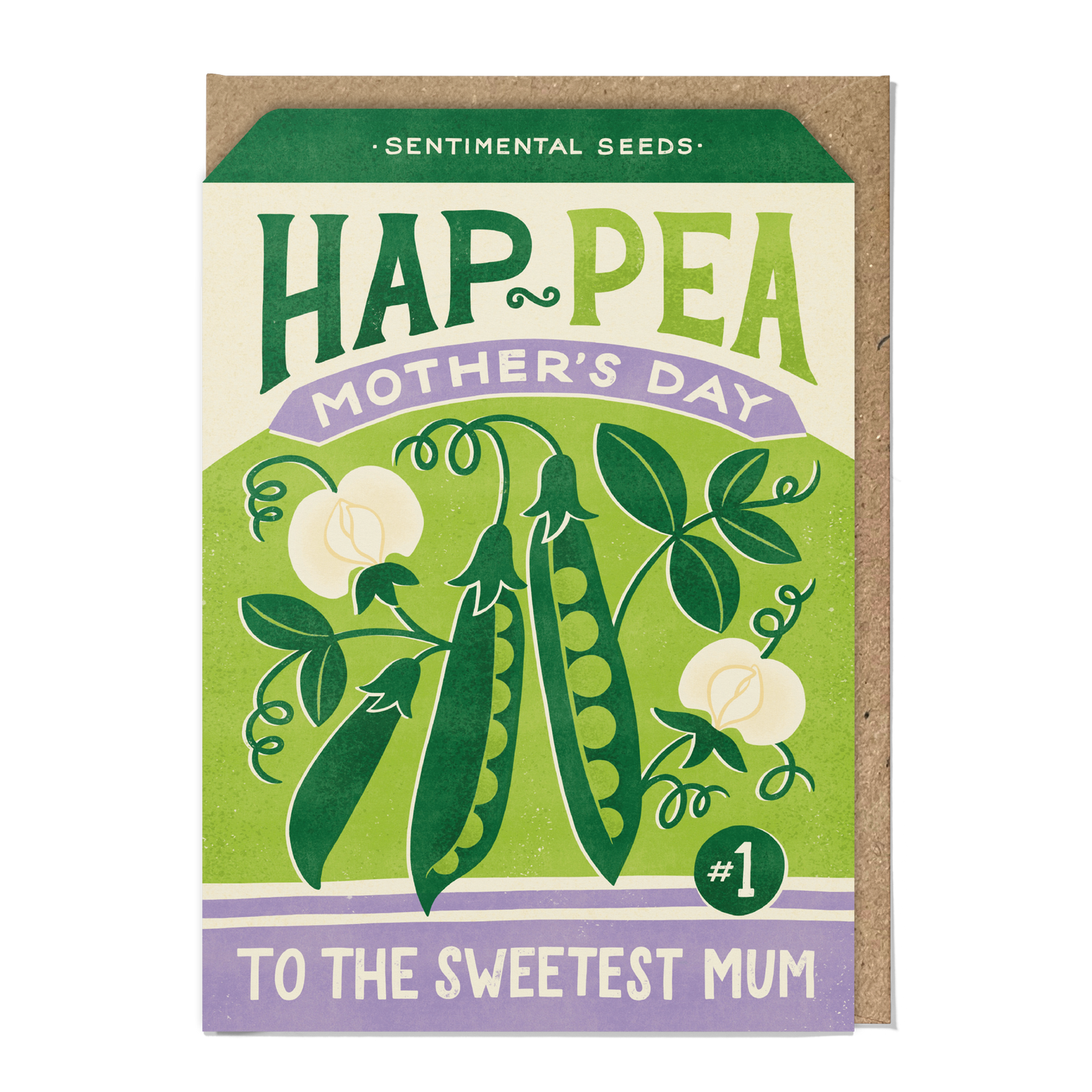 Sweetpea Seed Greeting Card