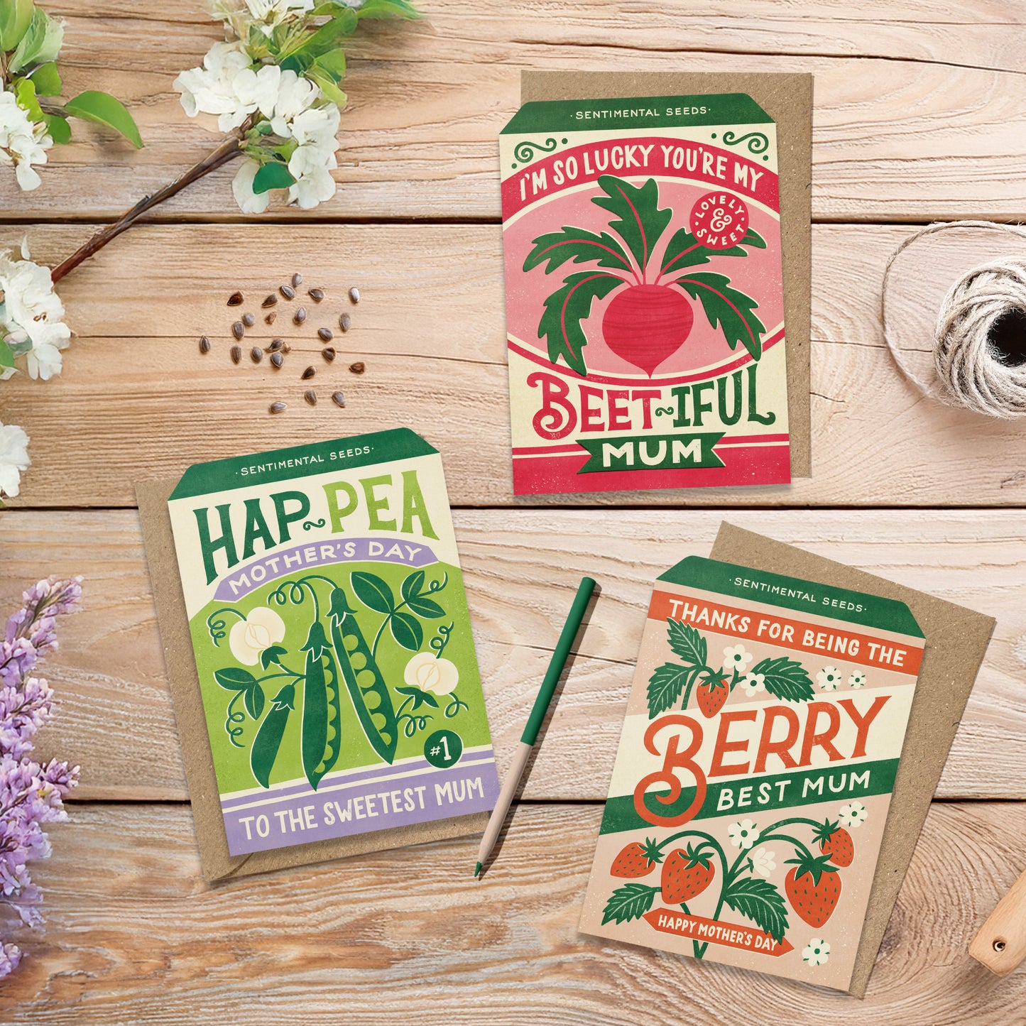 Beetroot Seed Greeting Card