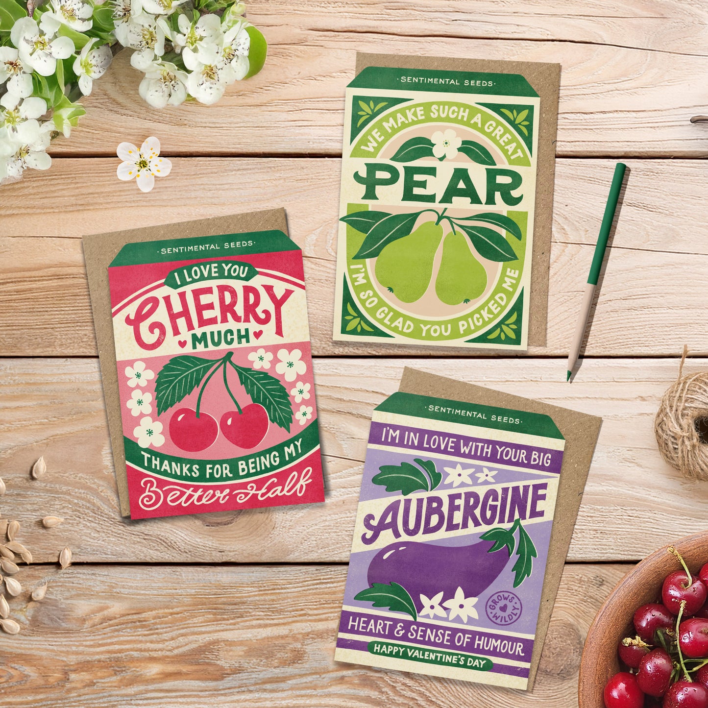 Pear Seed Greeting Card