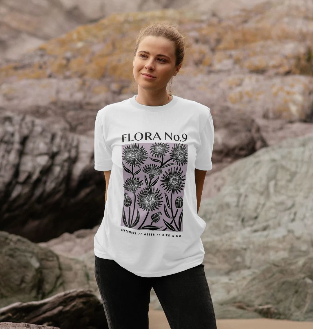 September Aster – Unisex Birth Flora Tshirt (Colour)