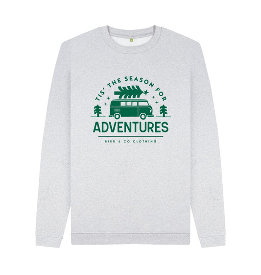 Grey Season for Adventures - Mens Recycled Festive Sweater